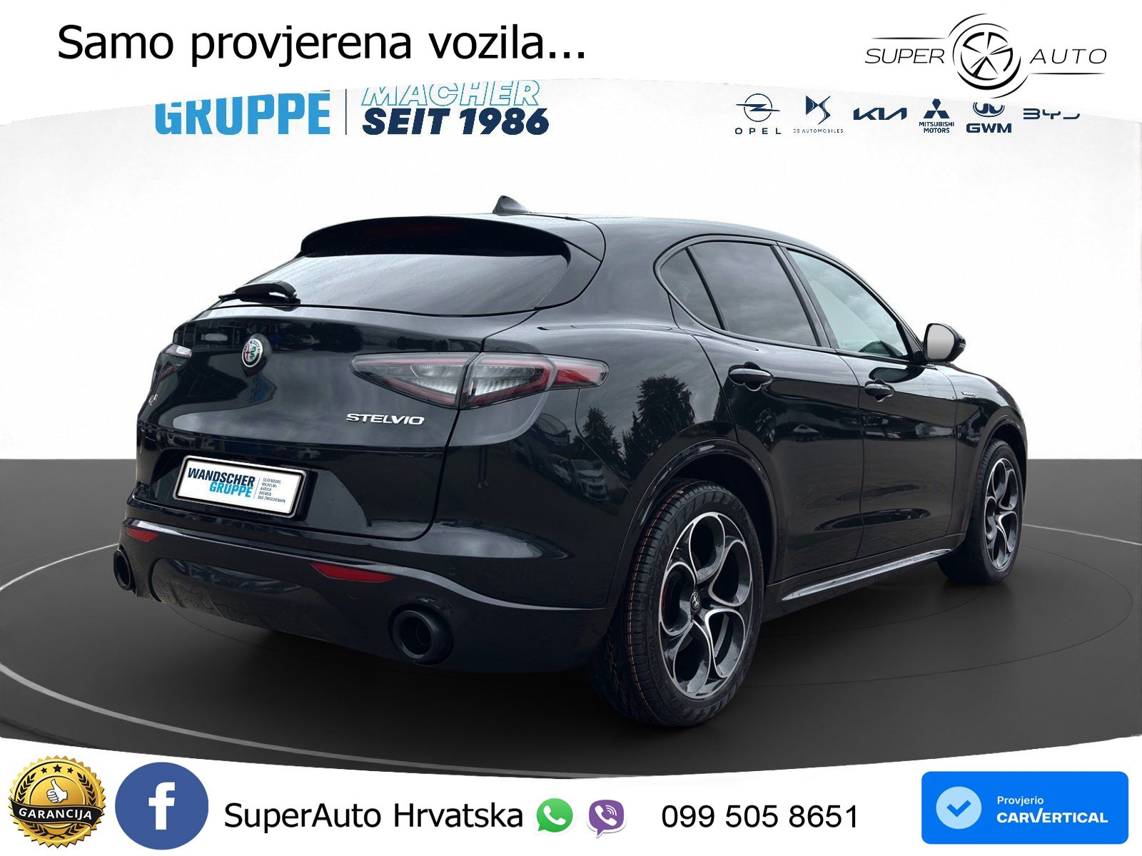Alfa Romeo Stelvio 2.0 Turbo (280 KS) Q4 Automatic LED+GR SJED+ACC