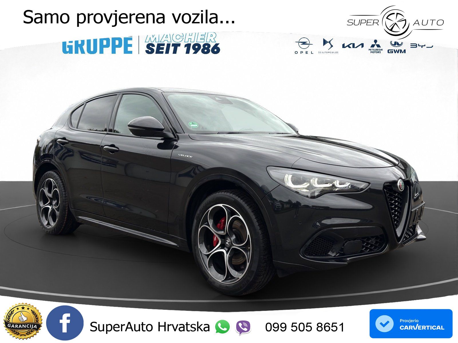 Alfa Romeo Stelvio 2.0 Turbo (280 KS) Q4 Automatic LED+GR SJED+ACC