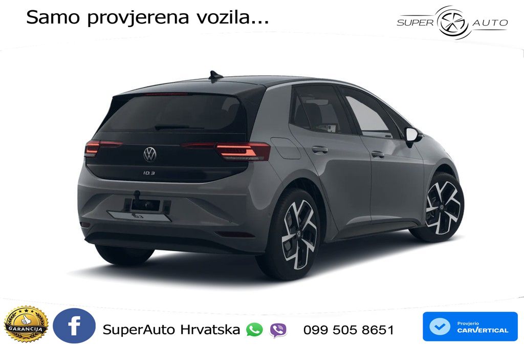 Volkswagen ID.3 Pro 62 kWh (204 KS) LED+GR SJED+ACC