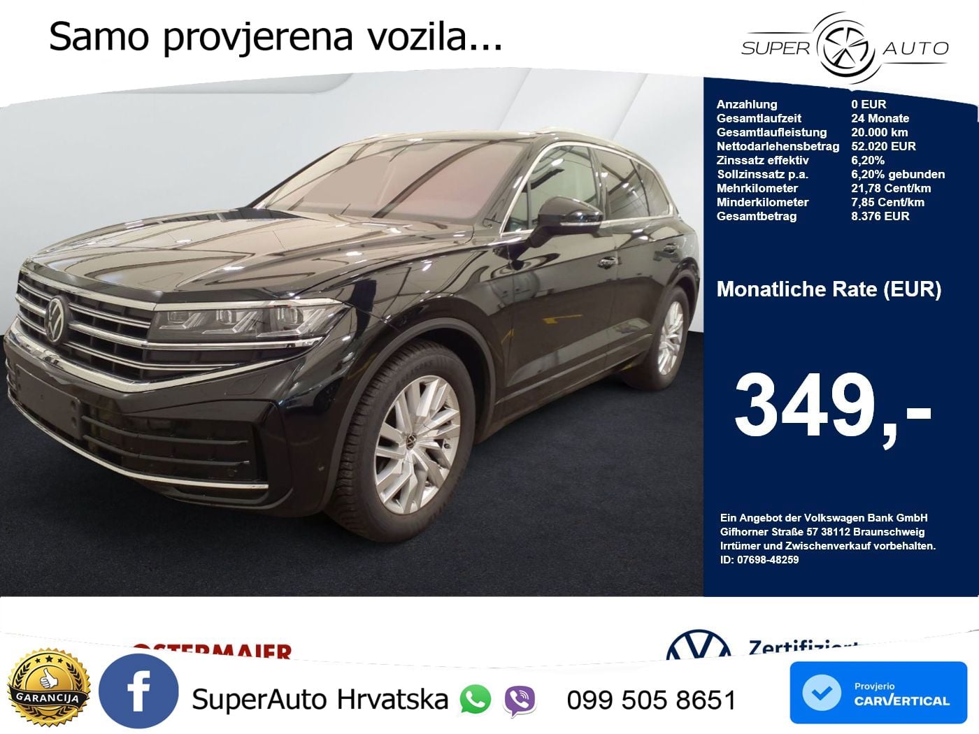 Volkswagen Touareg 3.0 V6 TDI (231 KS) 4MOTION Tiptronic Elegance ZRAČNI+ACC+GR SJED+KAM