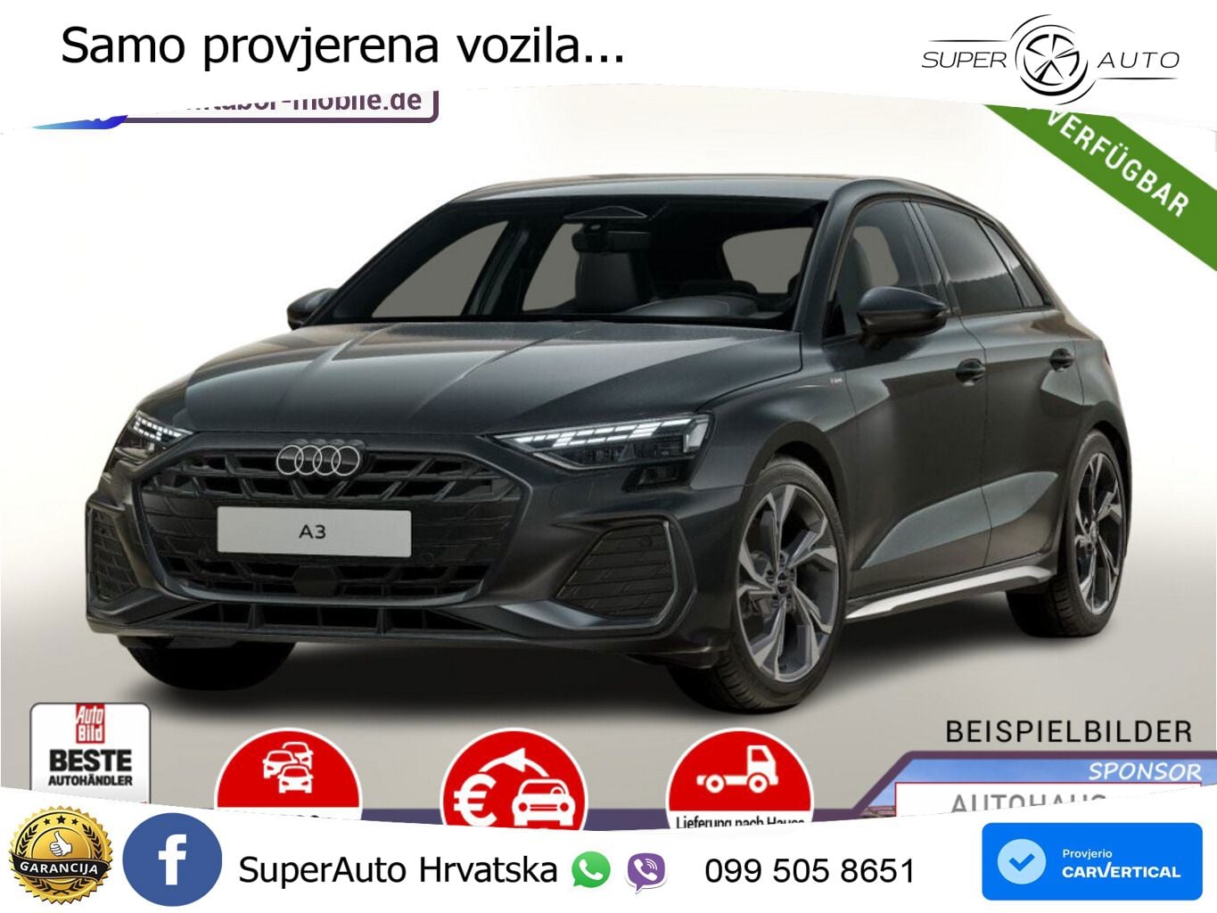 Audi A3 40 TFSI (204 KS) quattro S tronic S line LED+GR SJED+ACC