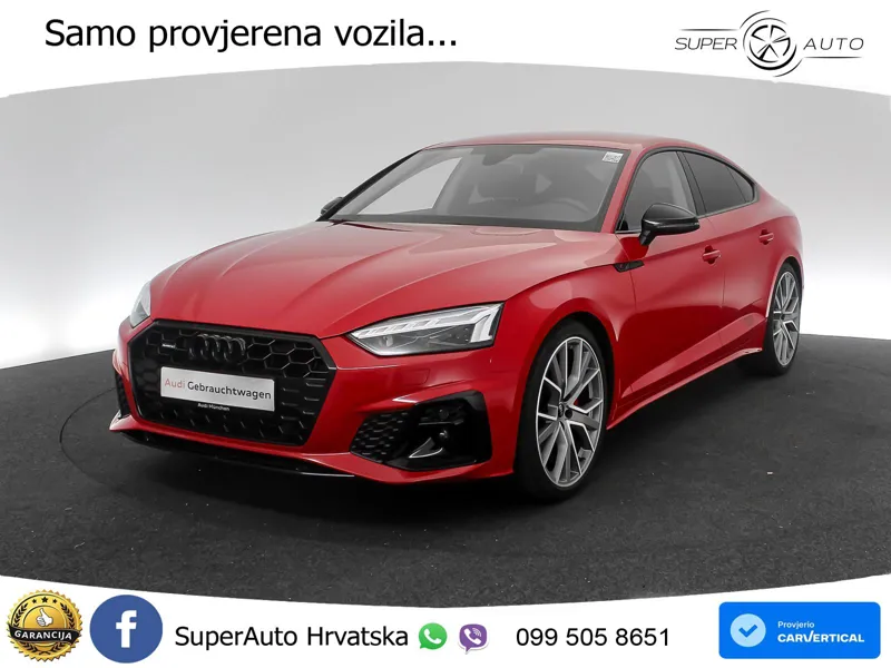 Audi A5 Sportback 40 TDI (204 KS) quattro S tronic S line MATRIX+GR SJED+KAM