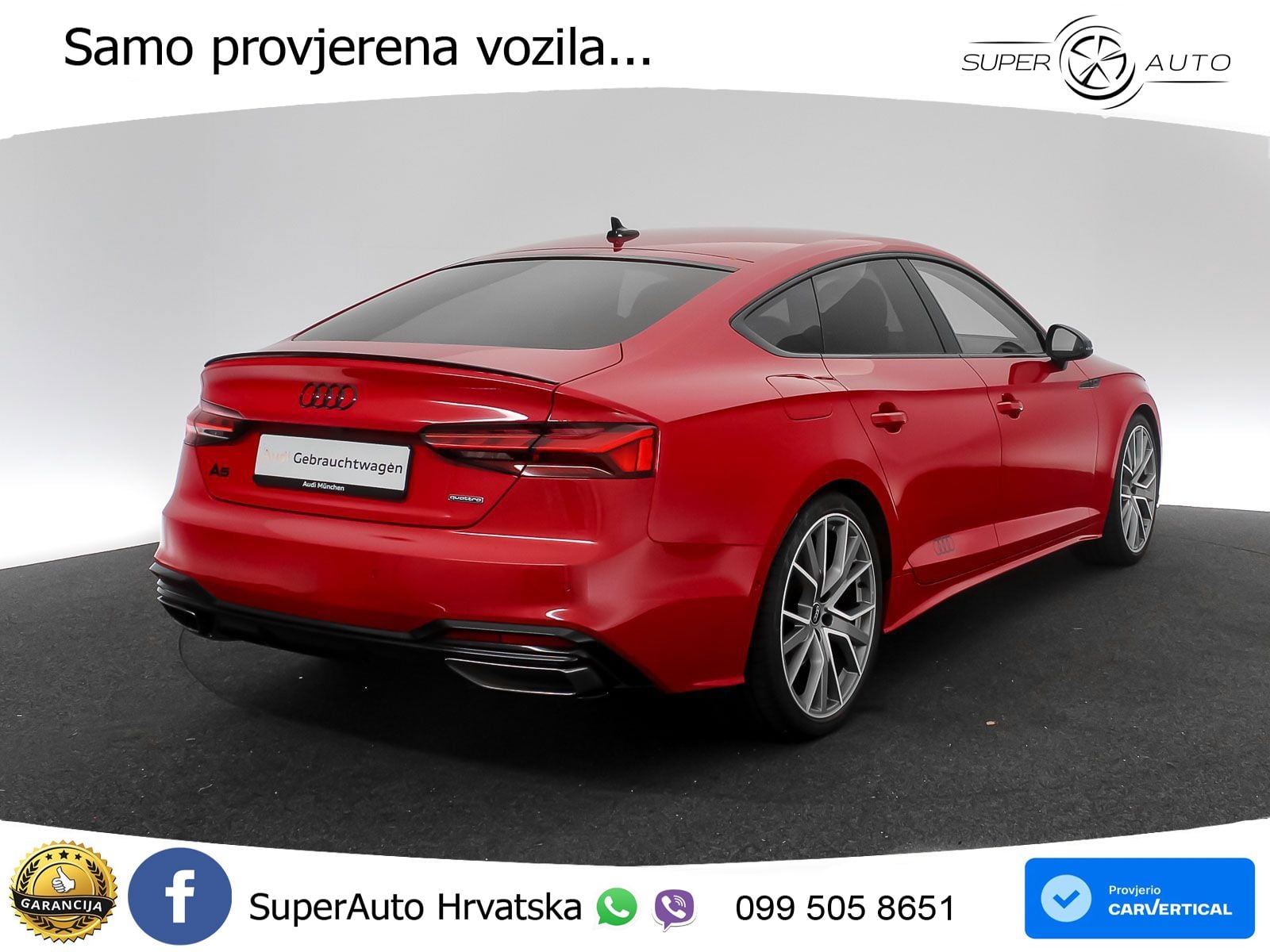 Audi A5 Sportback 40 TDI (204 KS) quattro S tronic S line MATRIX+GR SJED+KAM