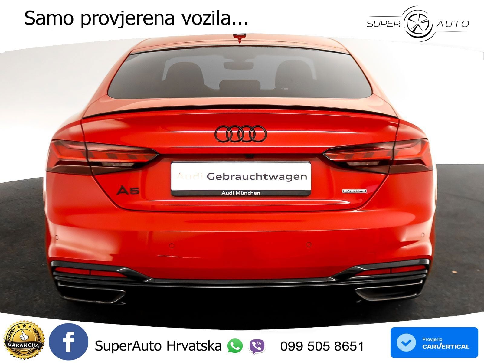 Audi A5 Sportback 40 TDI (204 KS) quattro S tronic S line MATRIX+GR SJED+KAM