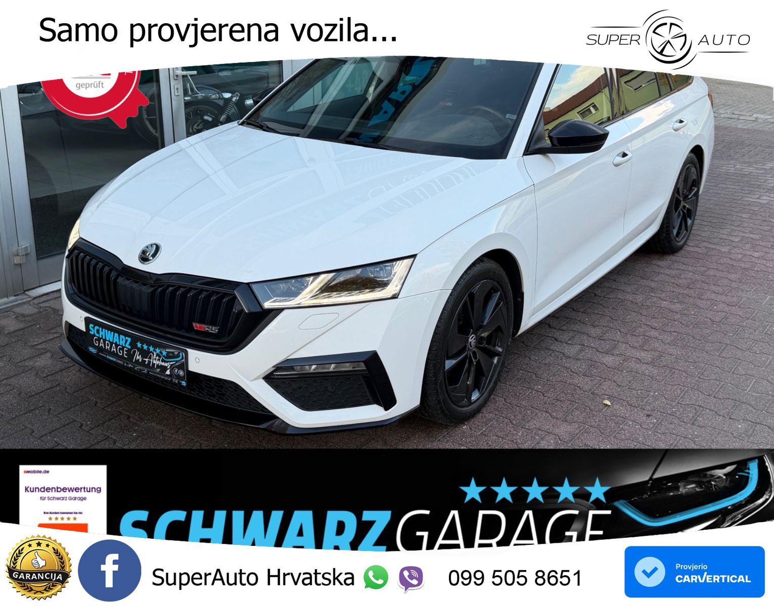Škoda Octavia Combi RS 2.0 TDI (200 KS) DSG LED+GR SJED+ACC
