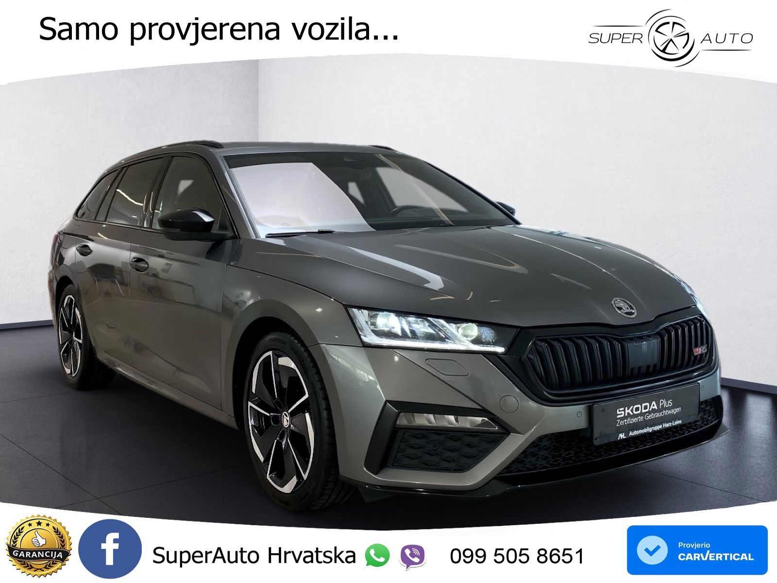 Škoda Octavia Combi RS 2.0 TDI (200 KS) DSG MATRIX+GR SJED+KAM