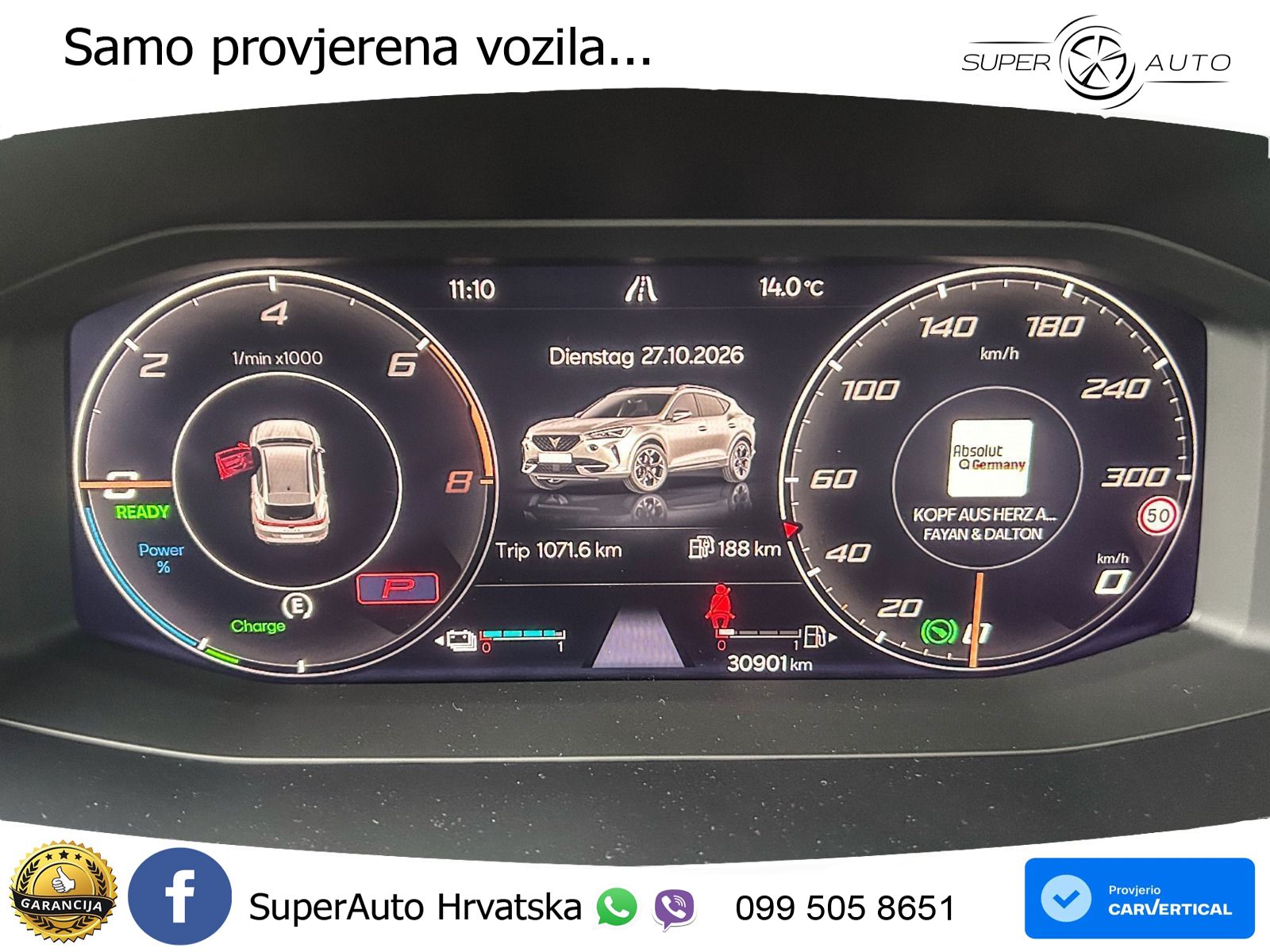 Cupra Formentor 1.4 TSI (245 KS) e-Hybrid DSG VZ MATRIX+GR SJED+KAM