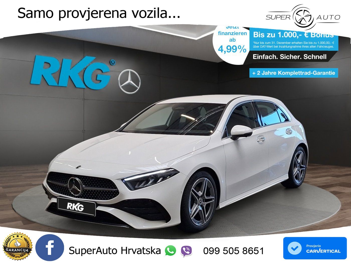 Mercedes-Benz A 180 7G-DCT AMG LED+GR SJED+ACC