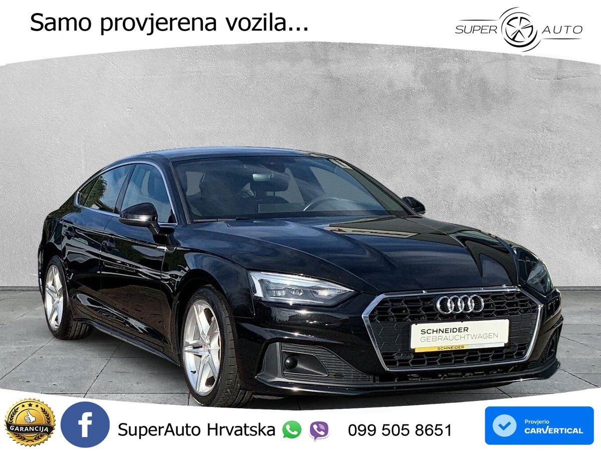 Audi A5 Sportback 40 TDI (190 KS) S tronic LED+GR SJED+ACC