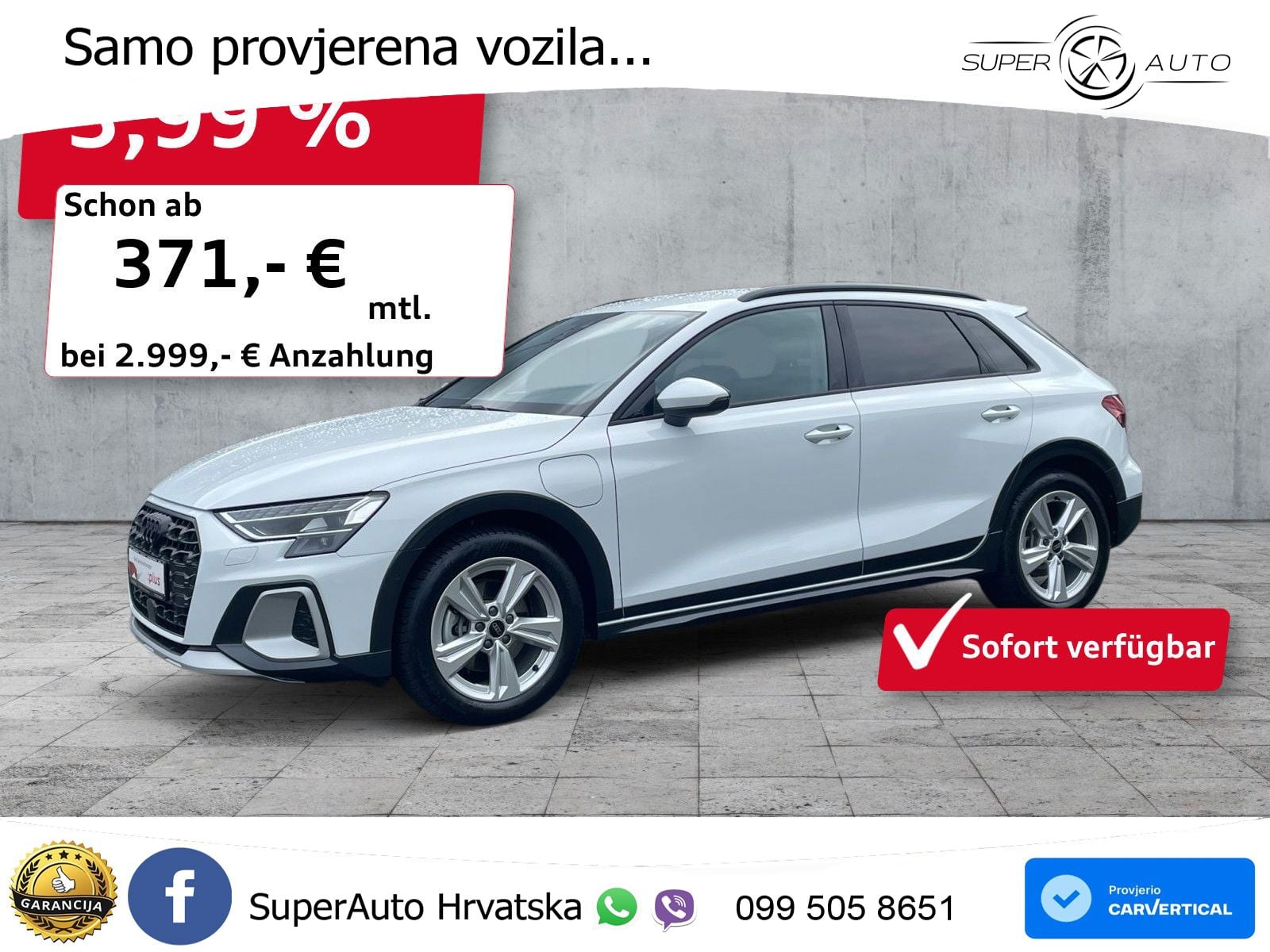 Audi A3 allstreet 40 TFSIe (204 KS) S tronic LED+GR SJED+ACC