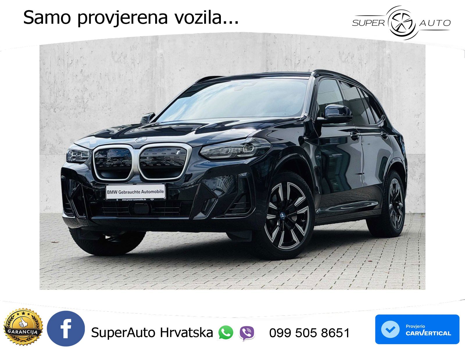 BMW iX3 80 kWh (286 KS) M Sport LED+GR SJED+ACC