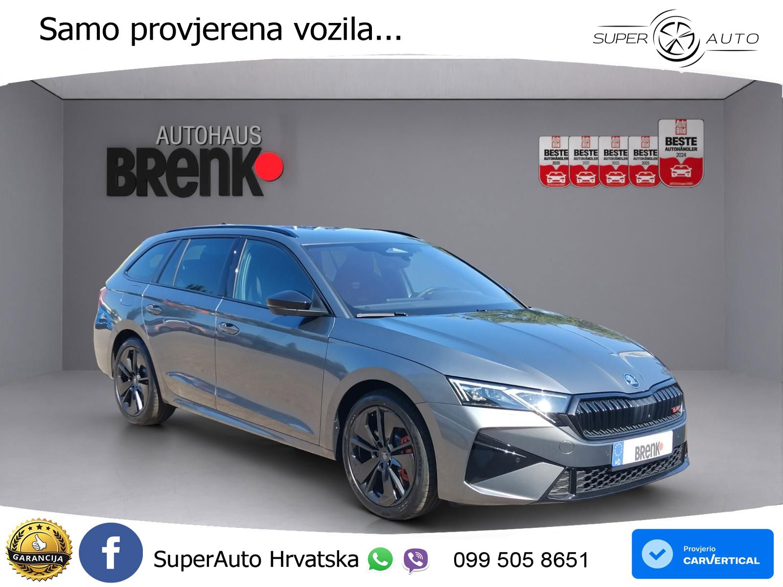 Škoda Octavia Combi RS 2.0 TSI (265 KS) DSG LED+GR SJED+ACC