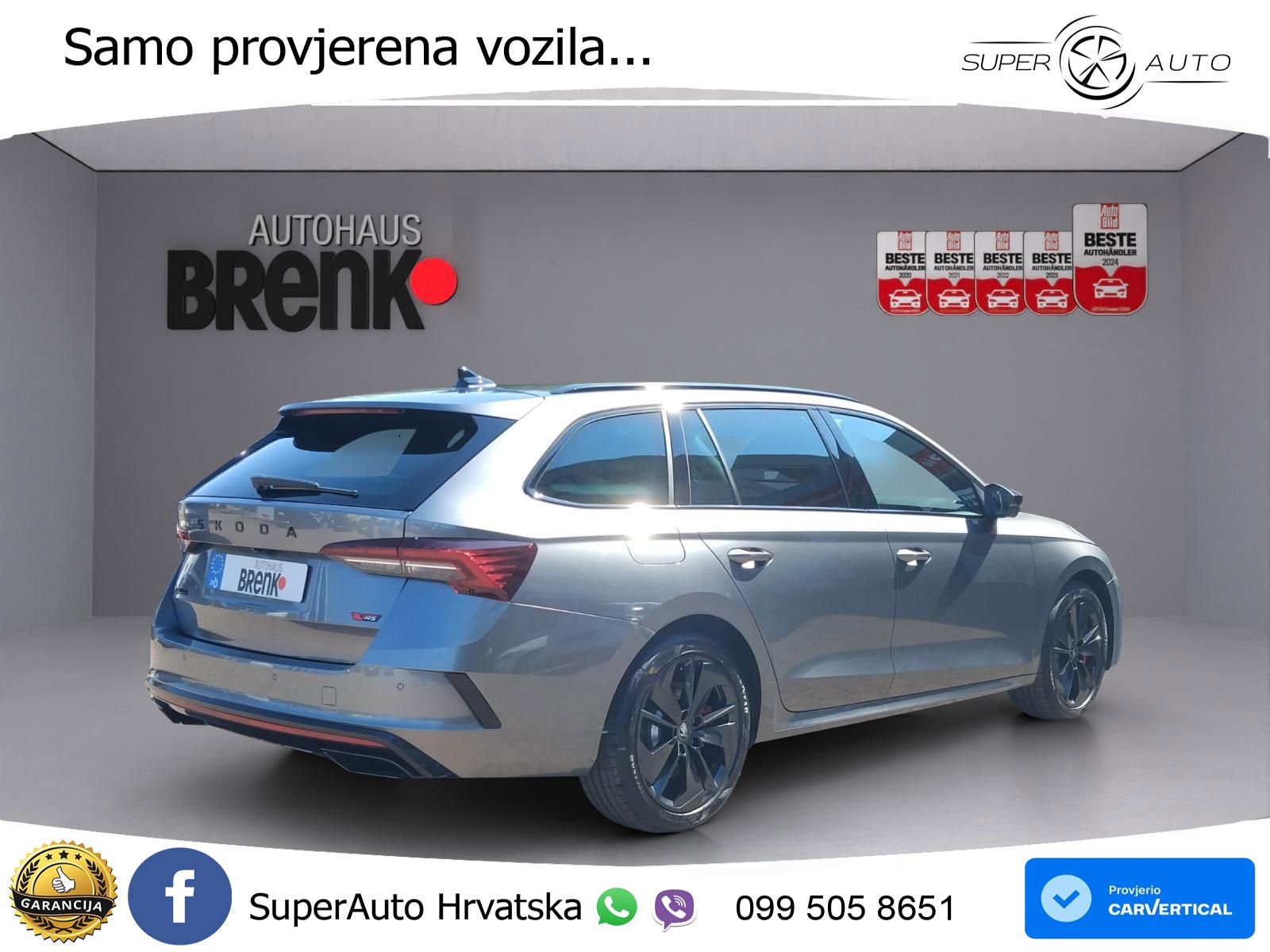 Škoda Octavia Combi RS 2.0 TSI (265 KS) DSG LED+GR SJED+ACC