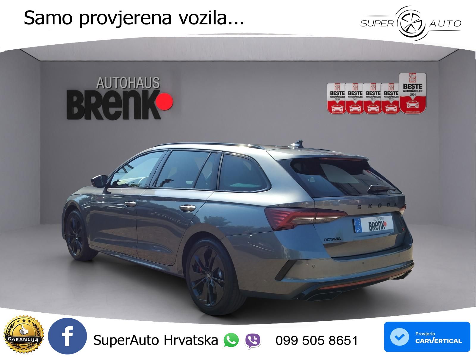 Škoda Octavia Combi RS 2.0 TSI (265 KS) DSG LED+GR SJED+ACC
