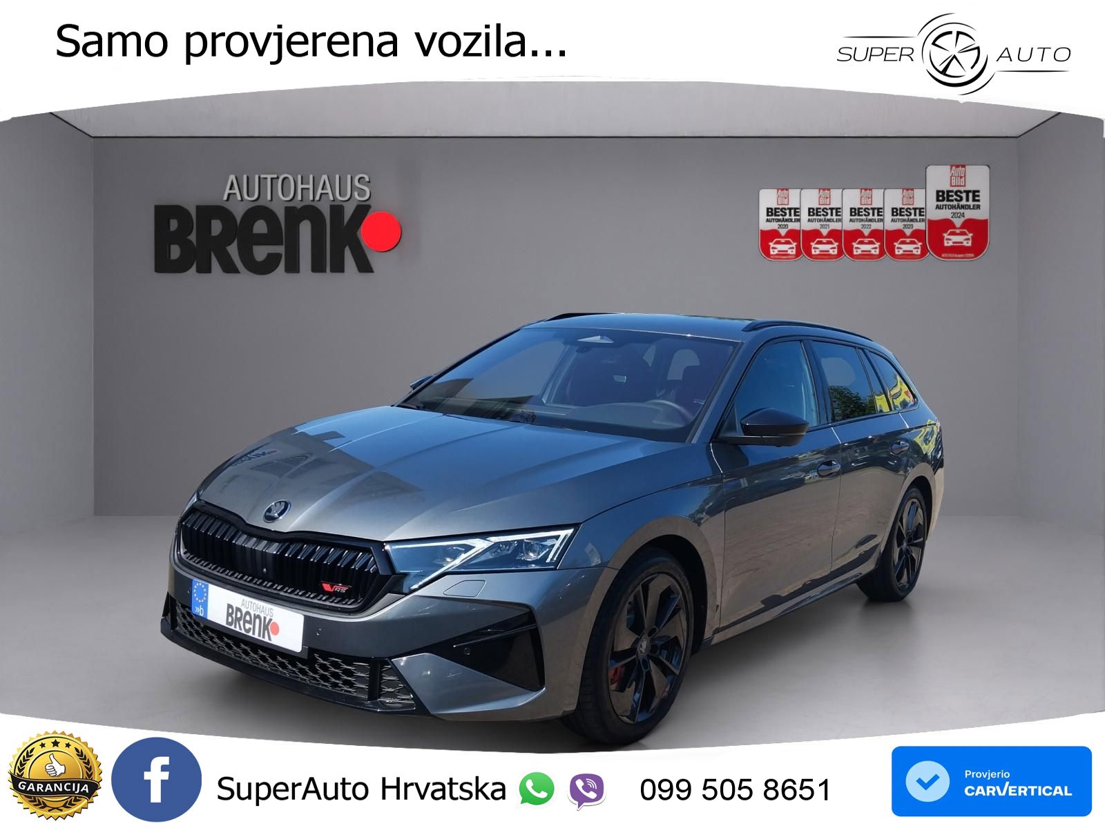 Škoda Octavia Combi RS 2.0 TSI (265 KS) DSG LED+GR SJED+ACC