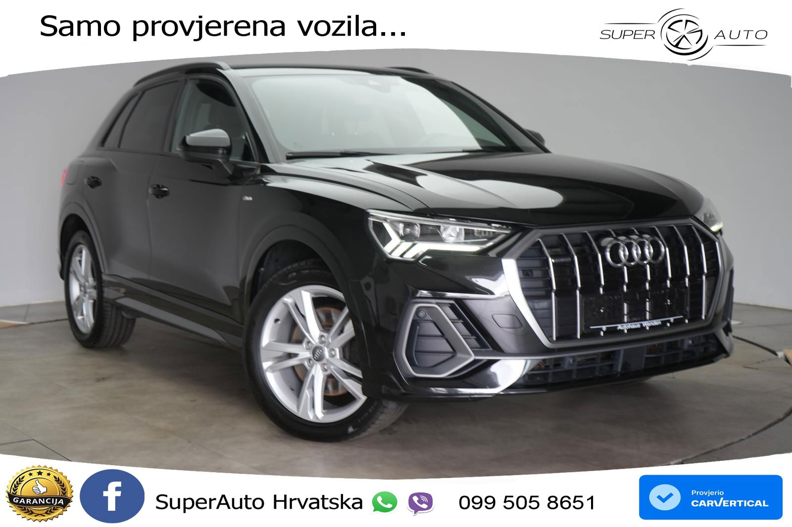 Audi Q3 40 TDI (190 KS) quattro S tronic S line LED+GR SJED+ACC