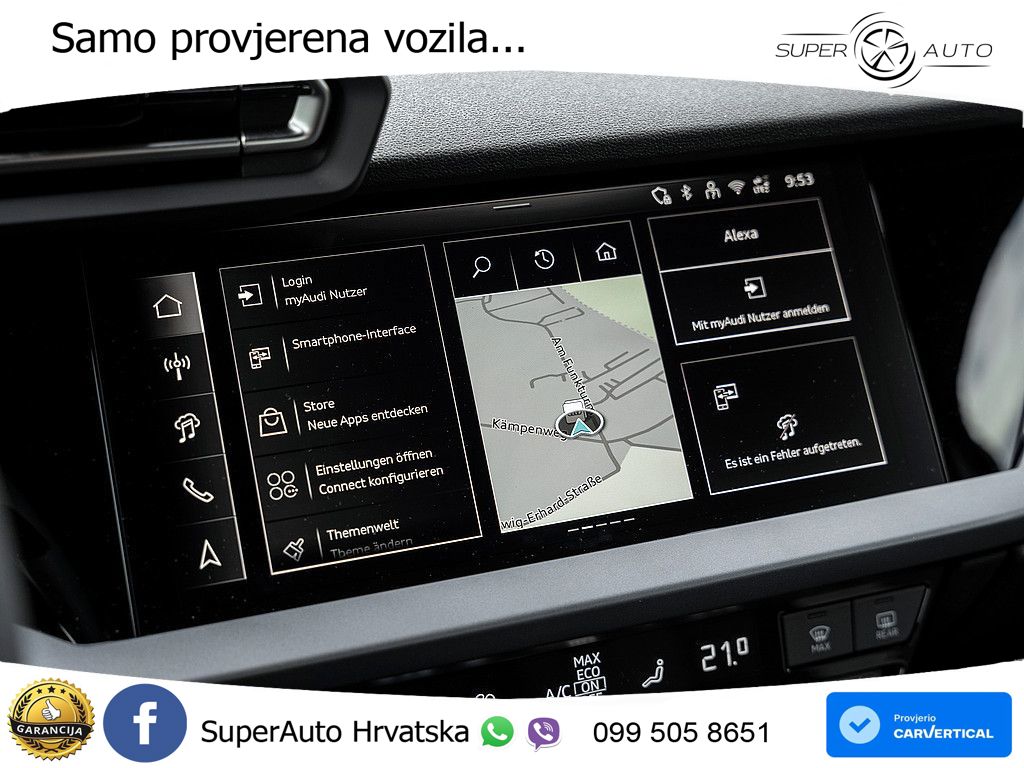 Audi A3 Sportback 30 TFSI (116 KS) Mild Hybrid S tronic LED+GR SJED+ACC