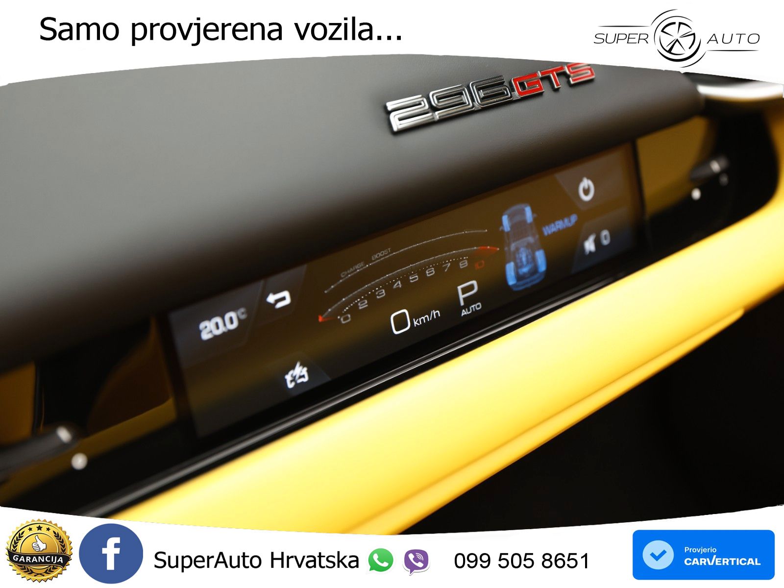 Ferrari 296 GTS 3.0 V6 (830 KS) F1 DCT LED+GR SJED+ACC