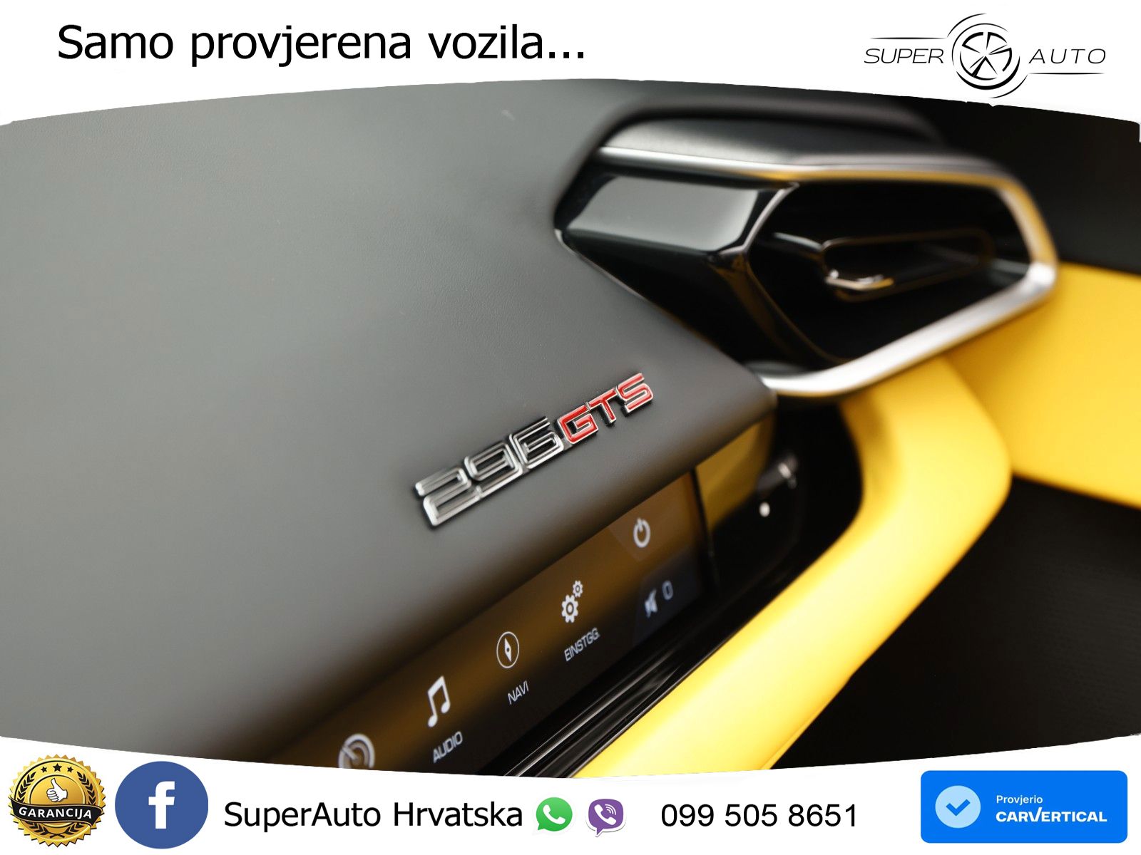Ferrari 296 GTS 3.0 V6 (830 KS) F1 DCT LED+GR SJED+ACC