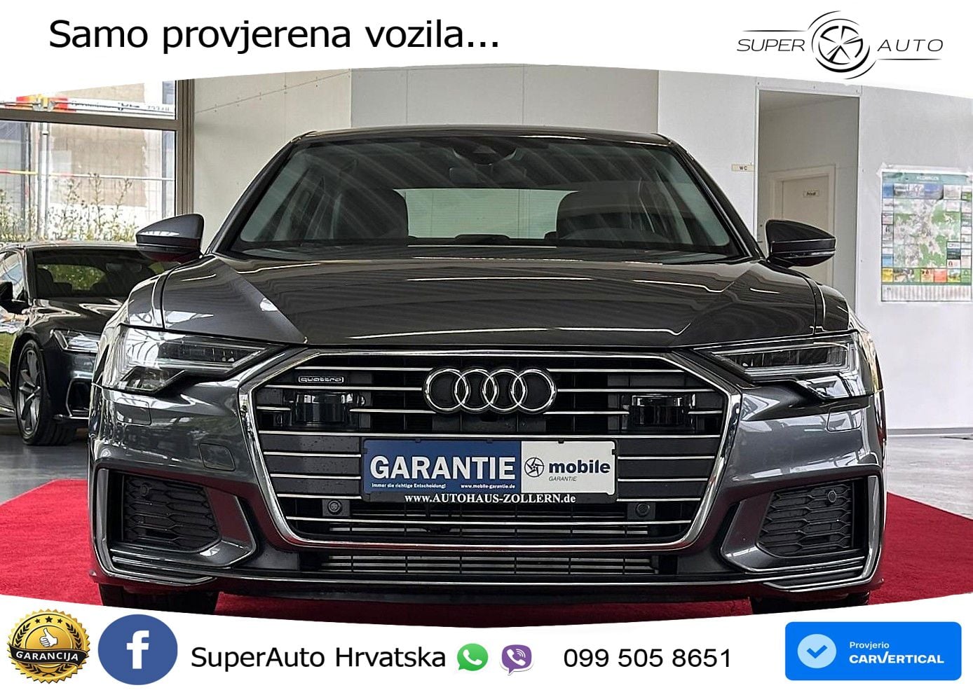 Audi A6 55 TFSI V6 (340 KS) quattro S tronic S line ZRAČNI+ACC+GR SJED+KAM