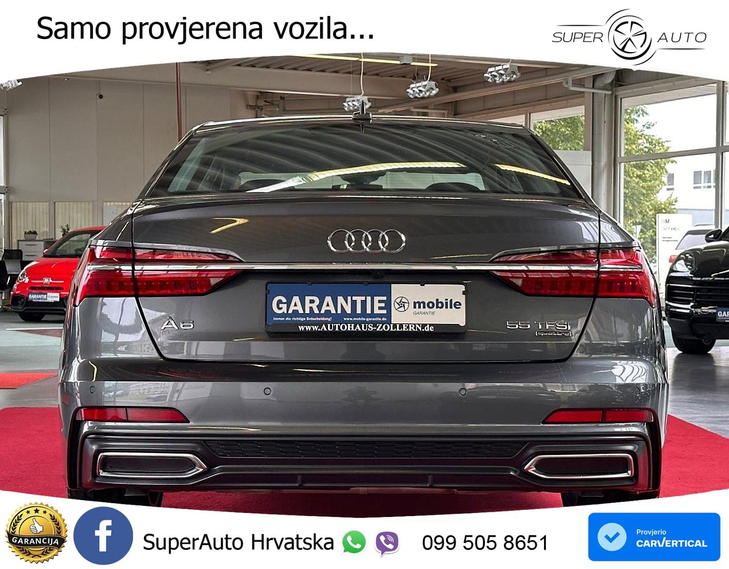 Audi A6 55 TFSI V6 (340 KS) quattro S tronic S line ZRAČNI+ACC+GR SJED+KAM