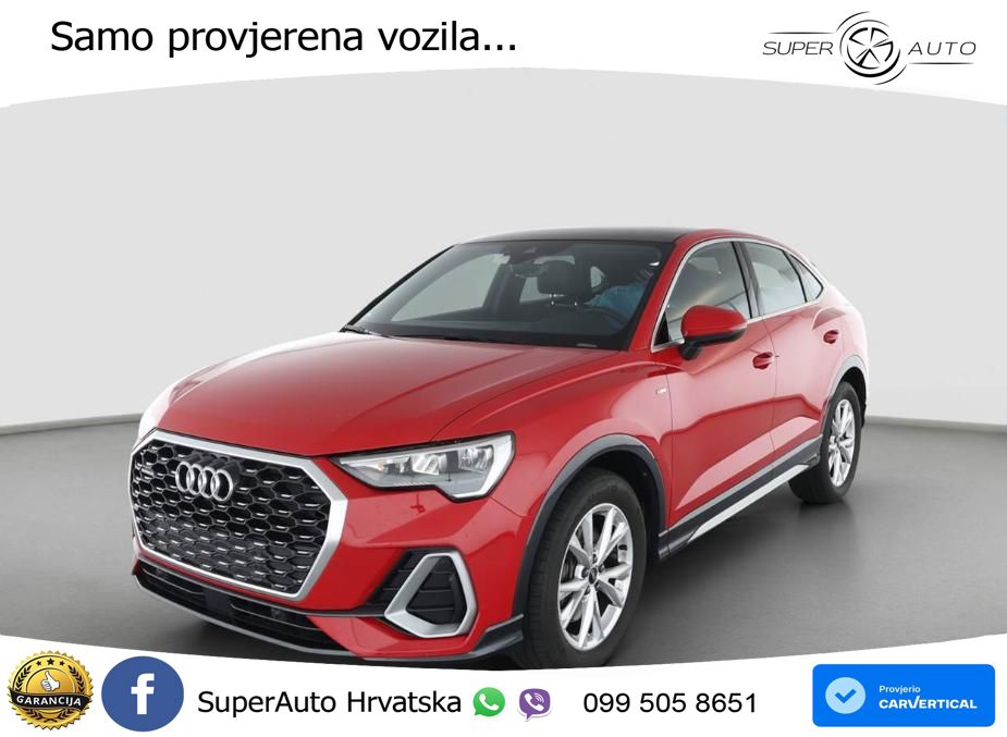 Audi Q3 Sportback 40 TDI (193 KS) quattro S tronic S line LED+GR SJED+ACC