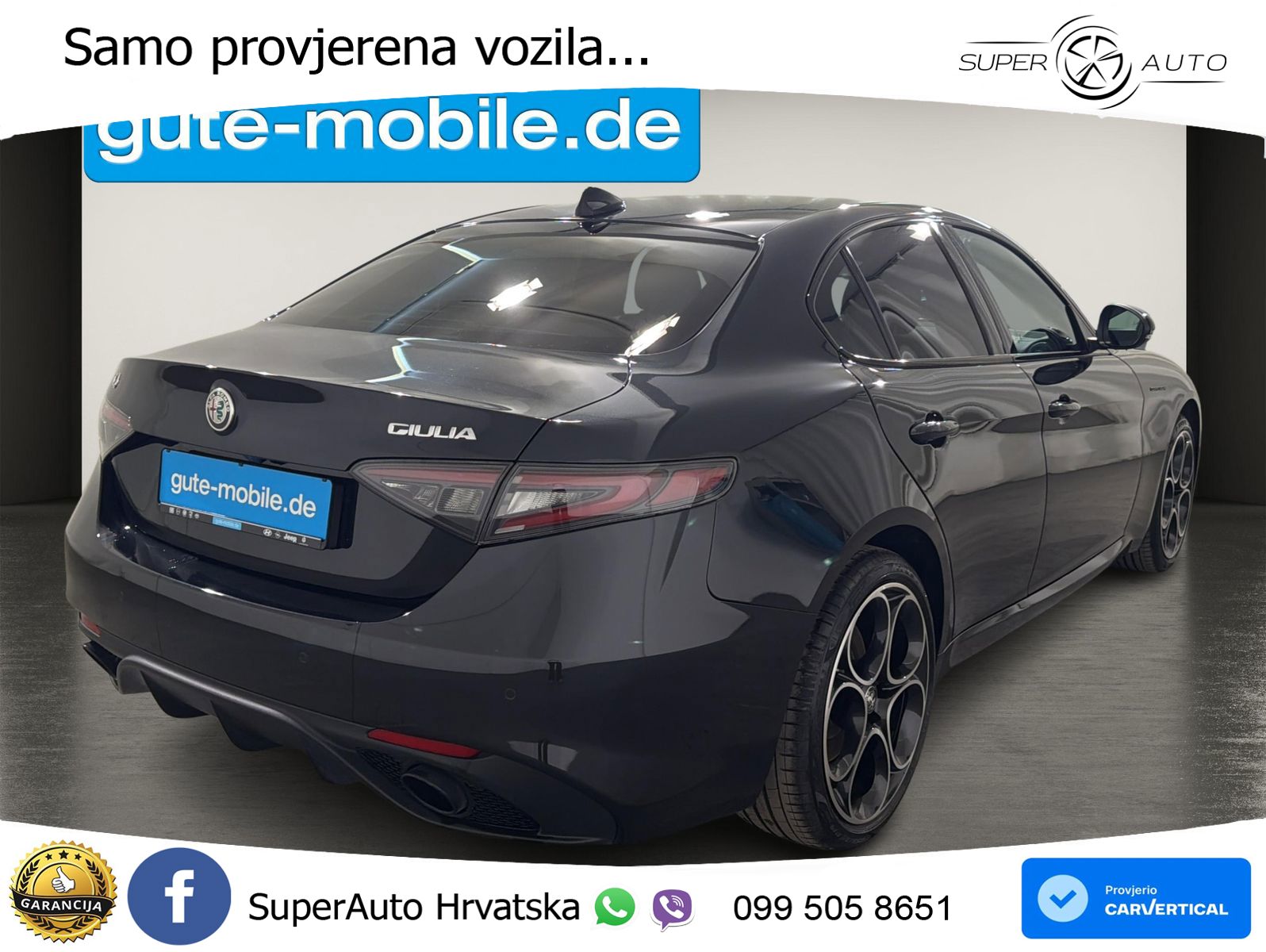 Alfa Romeo Giulia 2.0 Turbo (280 KS) Q4 Automatic LED+GR SJED+ACC