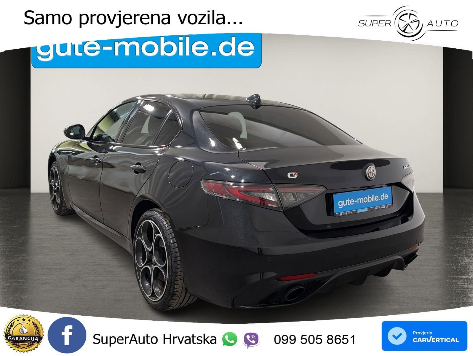 Alfa Romeo Giulia 2.0 Turbo (280 KS) Q4 Automatic LED+GR SJED+ACC