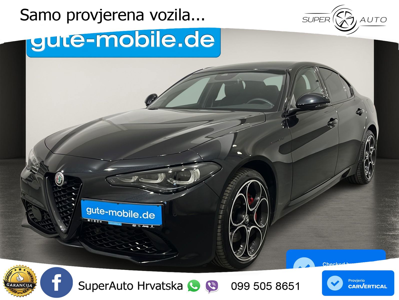 Alfa Romeo Giulia 2.0 Turbo (280 KS) Q4 Automatic LED+GR SJED+ACC