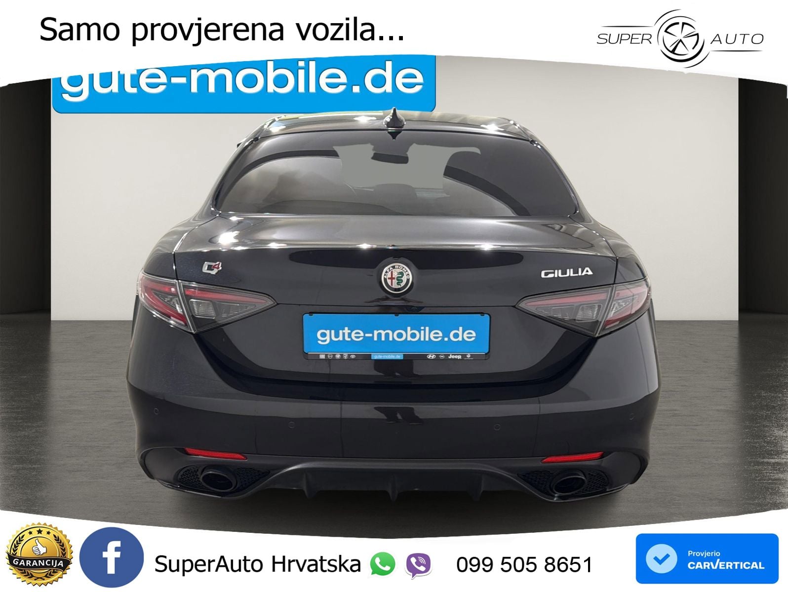Alfa Romeo Giulia 2.0 Turbo (280 KS) Q4 Automatic LED+GR SJED+ACC