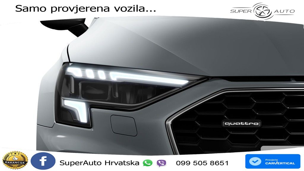 Audi A3 Limuzina 40 TFSI (190 KS) quattro S tronic 2x S line LED+GR SJED+ACC