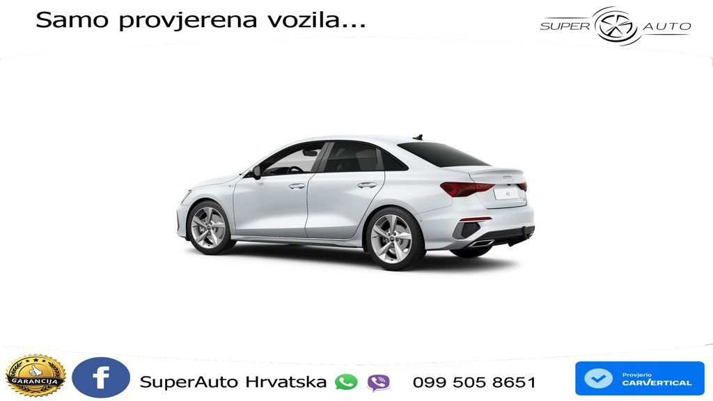 Audi A3 Limuzina 40 TFSI (190 KS) quattro S tronic 2x S line LED+GR SJED+ACC