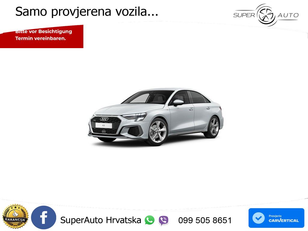 Audi A3 Limuzina 40 TFSI (190 KS) quattro S tronic 2x S line LED+GR SJED+ACC