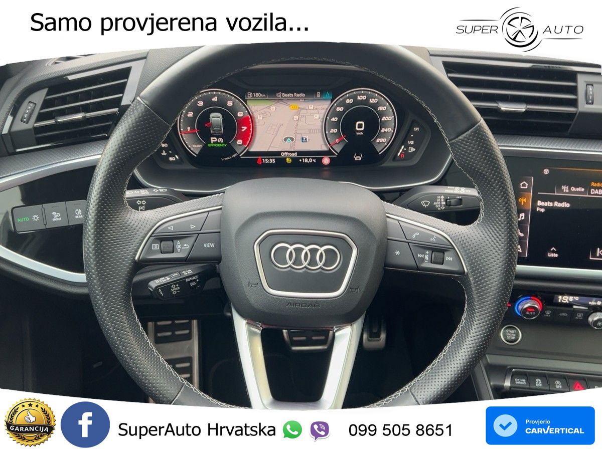 Audi Q3 Sportback 40 TFSI (190 KS) quattro S tronic S line LED+GR SJED+ACC