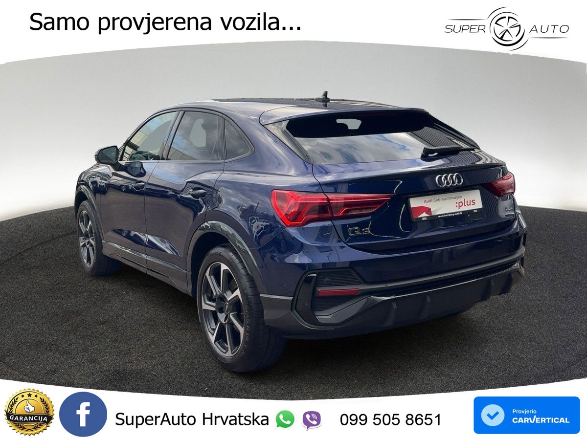 Audi Q3 Sportback 40 TFSI (190 KS) quattro S tronic S line LED+GR SJED+ACC