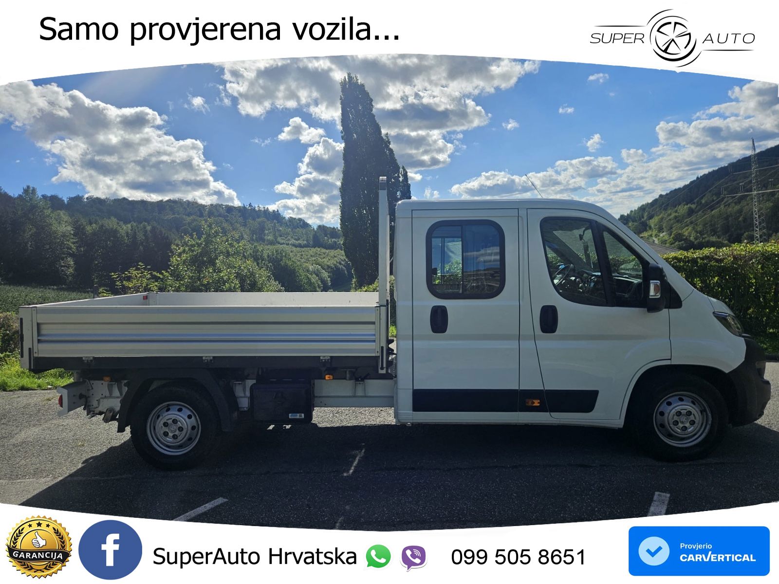 Peugeot Boxer Doka 3-Seitenkipper AHK Klima 1.Hand 131 KS