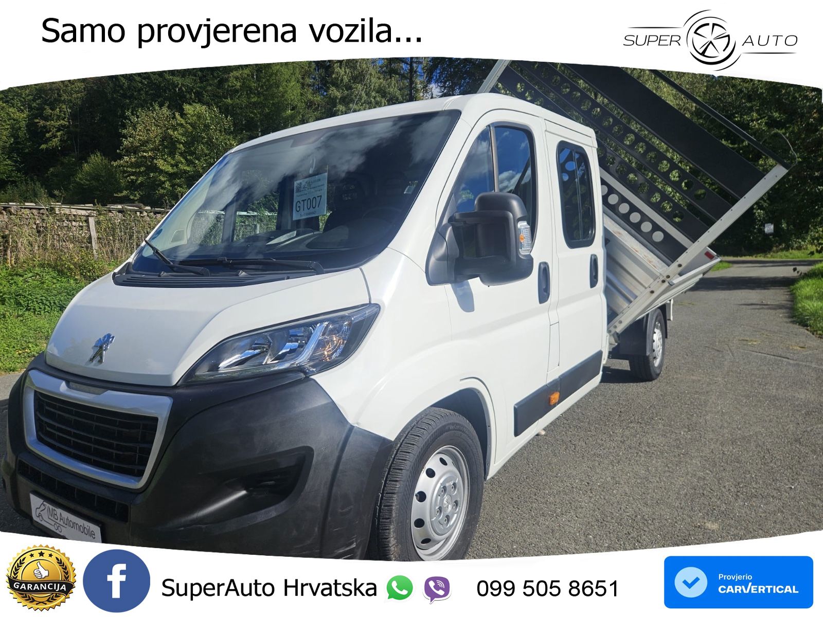 Peugeot Boxer Doka 3-Seitenkipper AHK Klima 1.Hand 131 KS