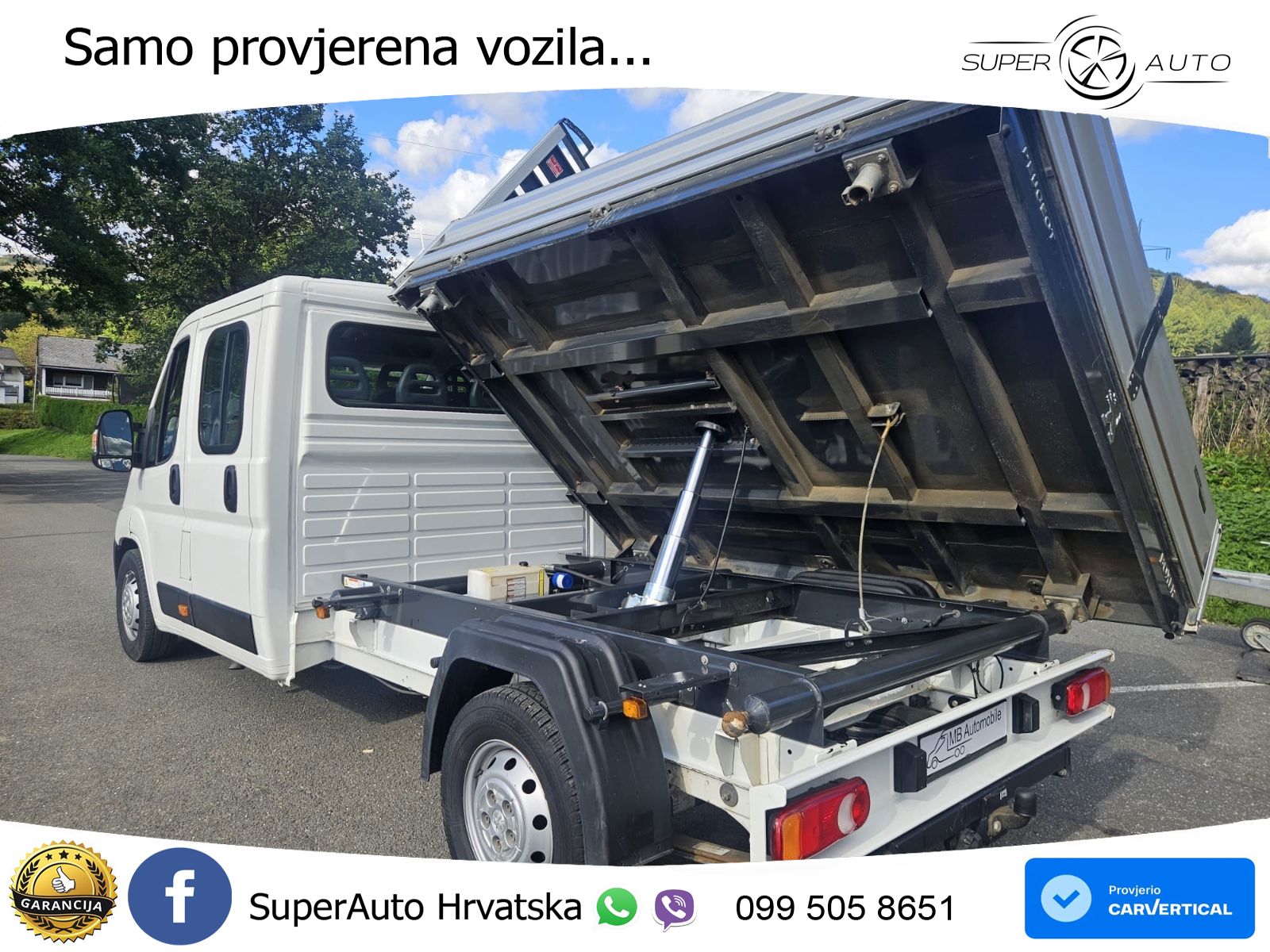 Peugeot Boxer Doka 3-Seitenkipper AHK Klima 1.Hand 131 KS