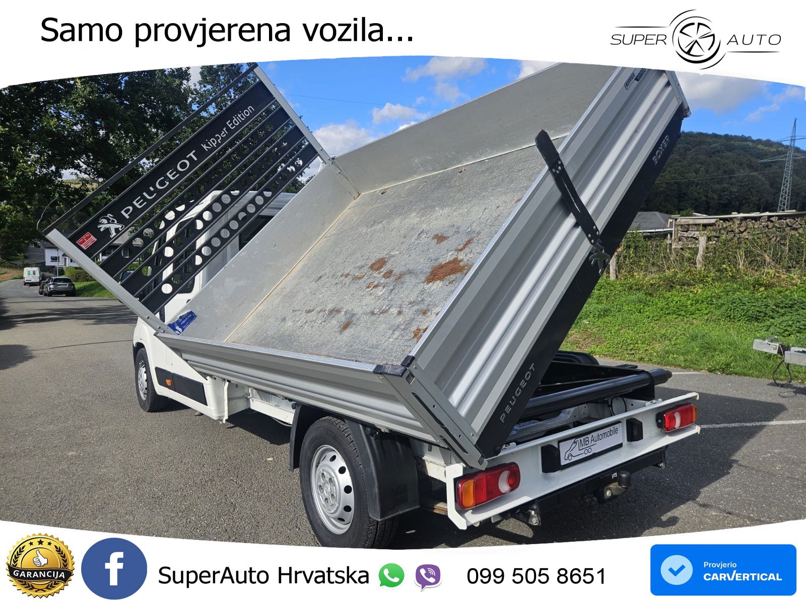 Peugeot Boxer Doka 3-Seitenkipper AHK Klima 1.Hand 131 KS