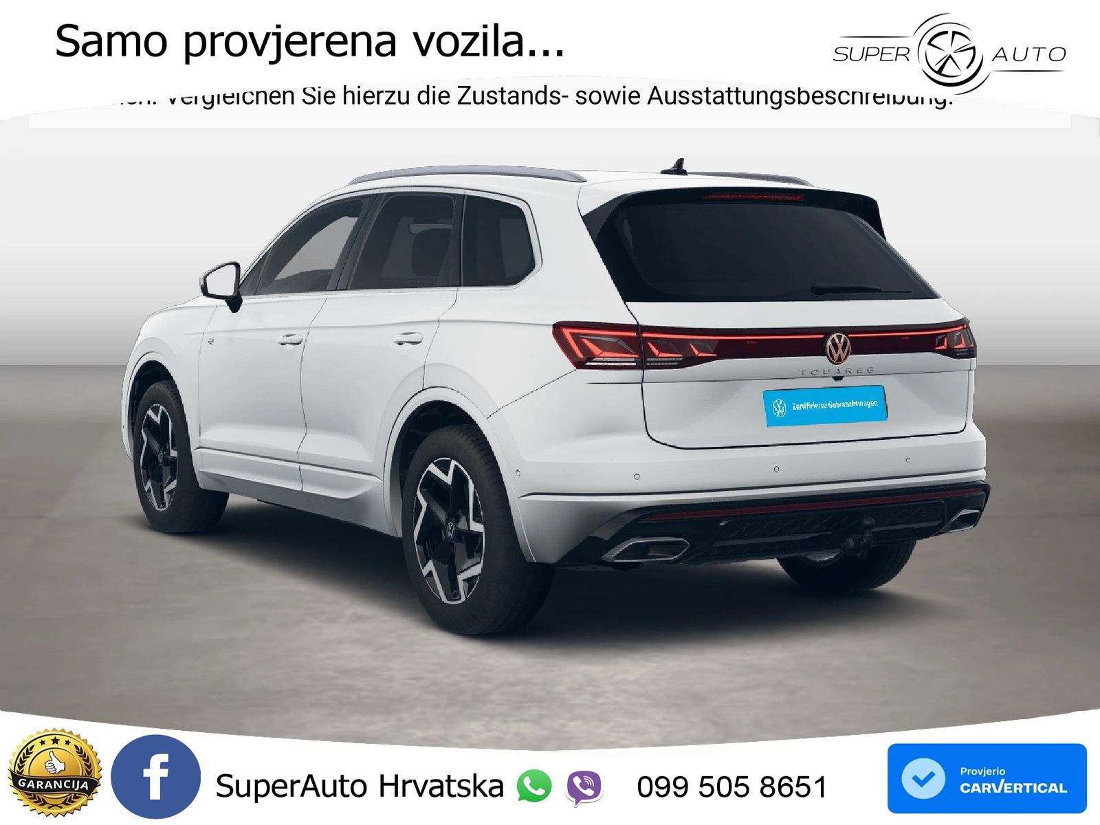Volkswagen Touareg 3.0 V6 TDI (231 KS) 4MOTION Tiptronic R-Line ZRAČNI+ACC+4xGR SJED+KAM