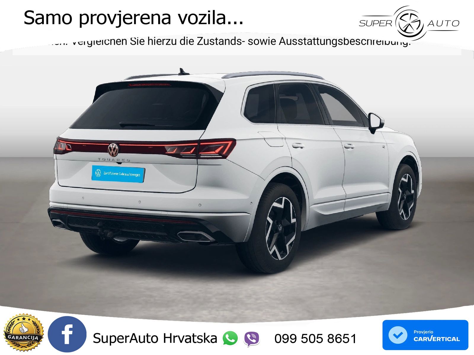 Volkswagen Touareg 3.0 V6 TDI (231 KS) 4MOTION Tiptronic R-Line ZRAČNI+ACC+4xGR SJED+KAM