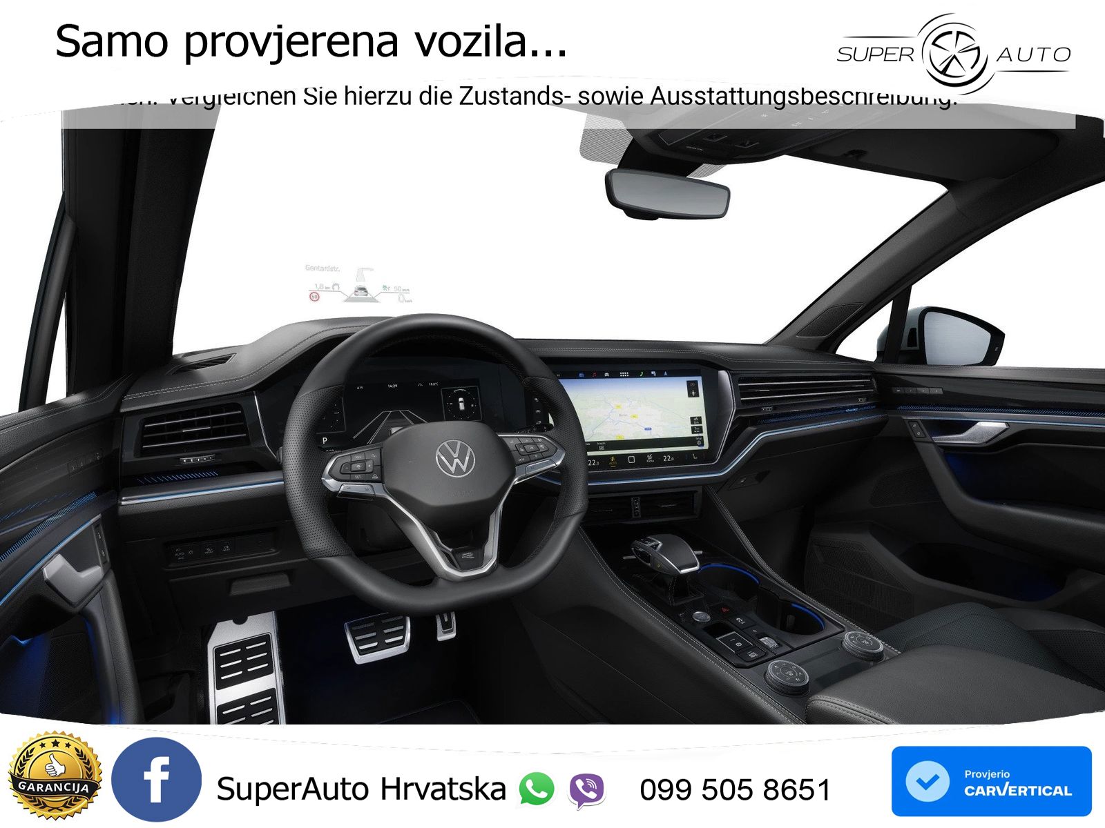Volkswagen Touareg 3.0 V6 TDI (231 KS) 4MOTION Tiptronic R-Line ZRAČNI+ACC+4xGR SJED+KAM