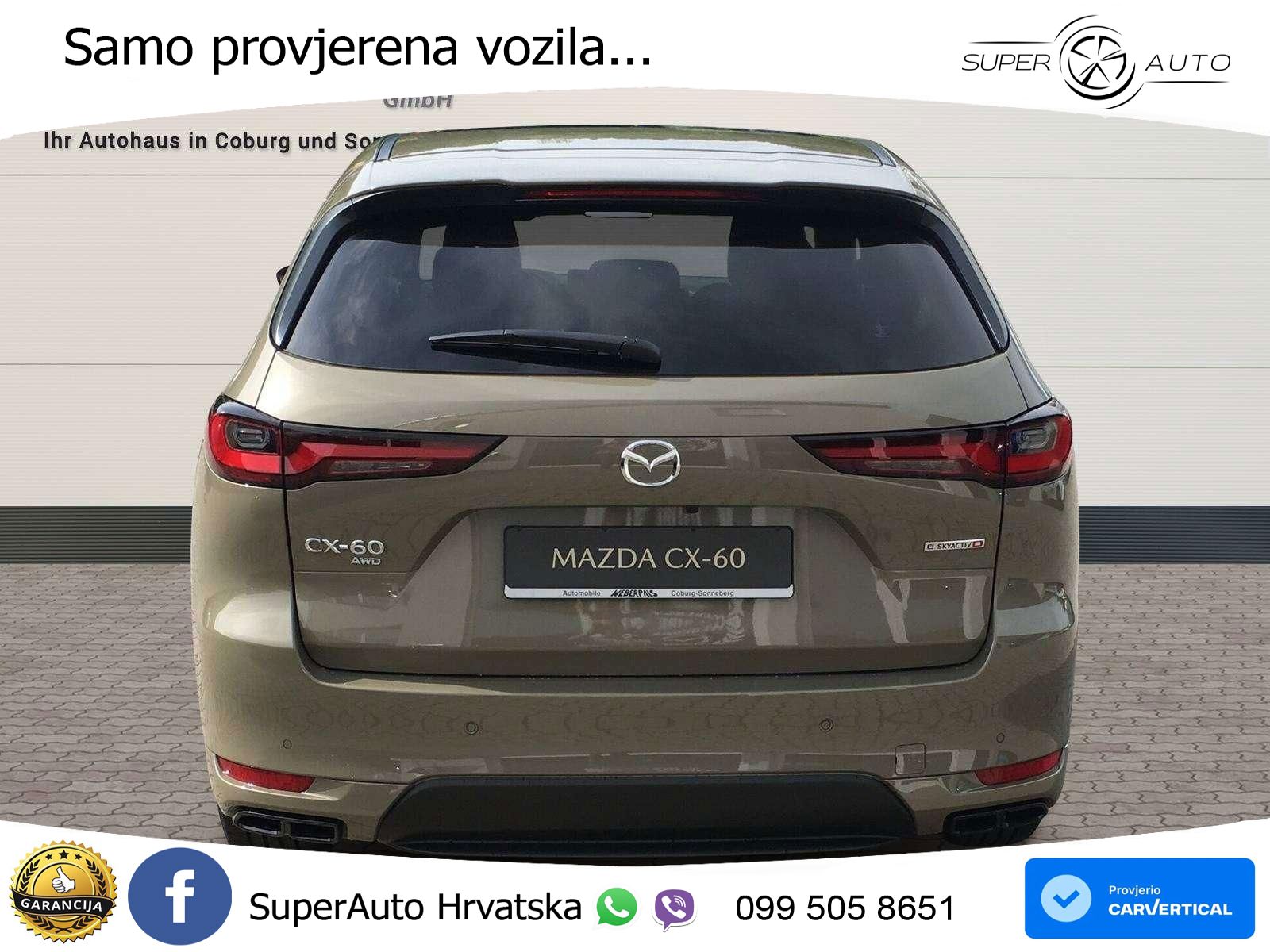 Mazda CX-60 3.3 e-Skyactiv D (254 KS) AWD Automatic LED+GR SJED+ACC