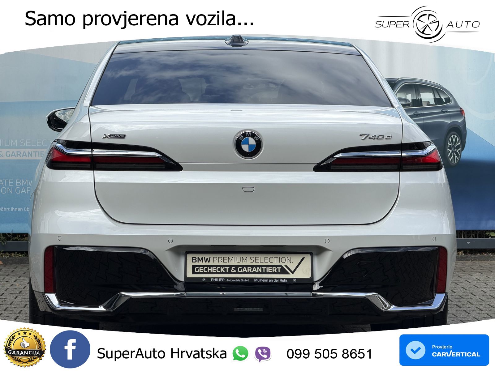 BMW 740d (299 KS) xDrive Steptronic M Sport ZRAČNI+ACC+GR SJED+KAM+PANO