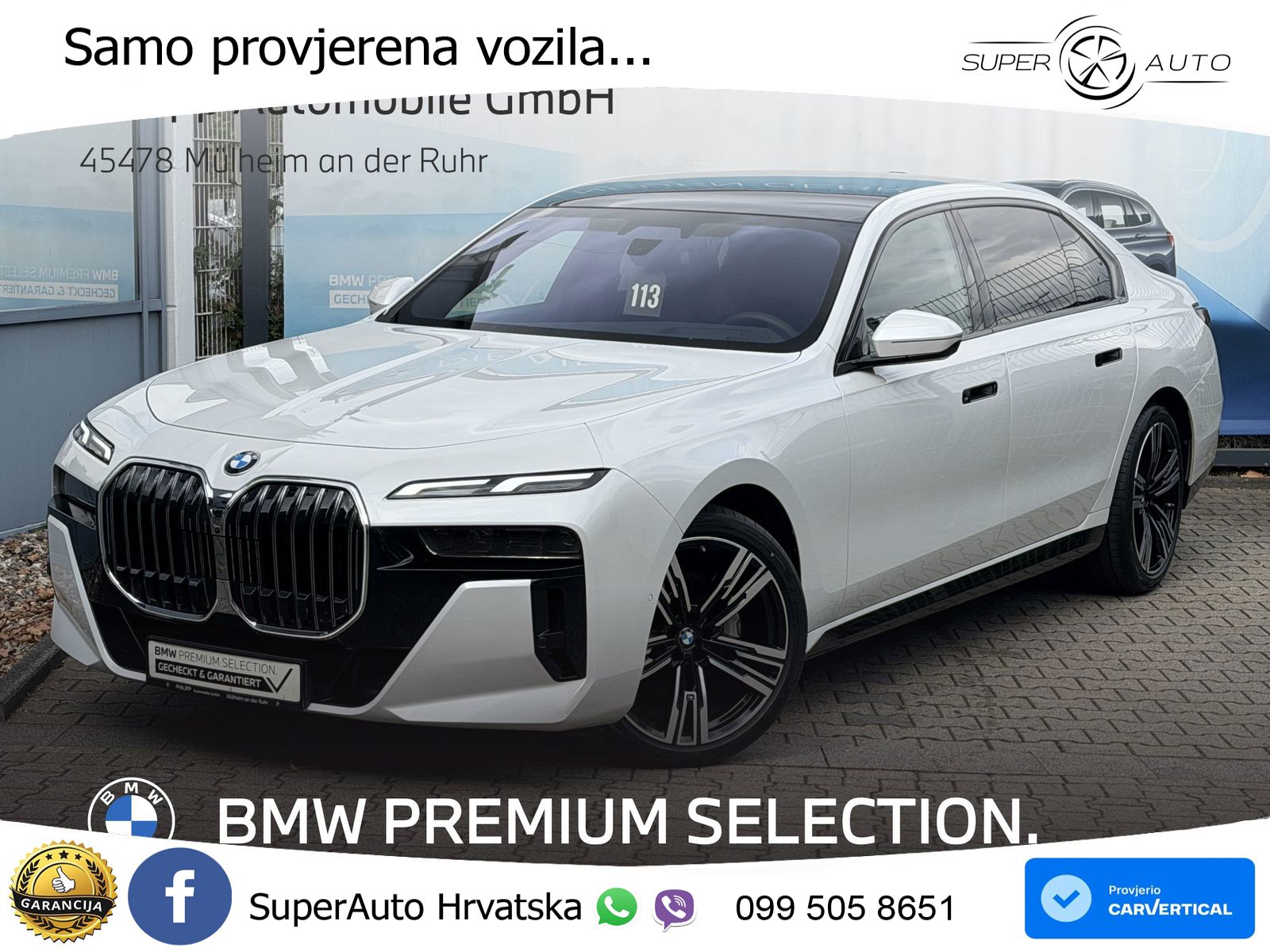 BMW 740d (299 KS) xDrive Steptronic M Sport ZRAČNI+ACC+GR SJED+KAM+PANO