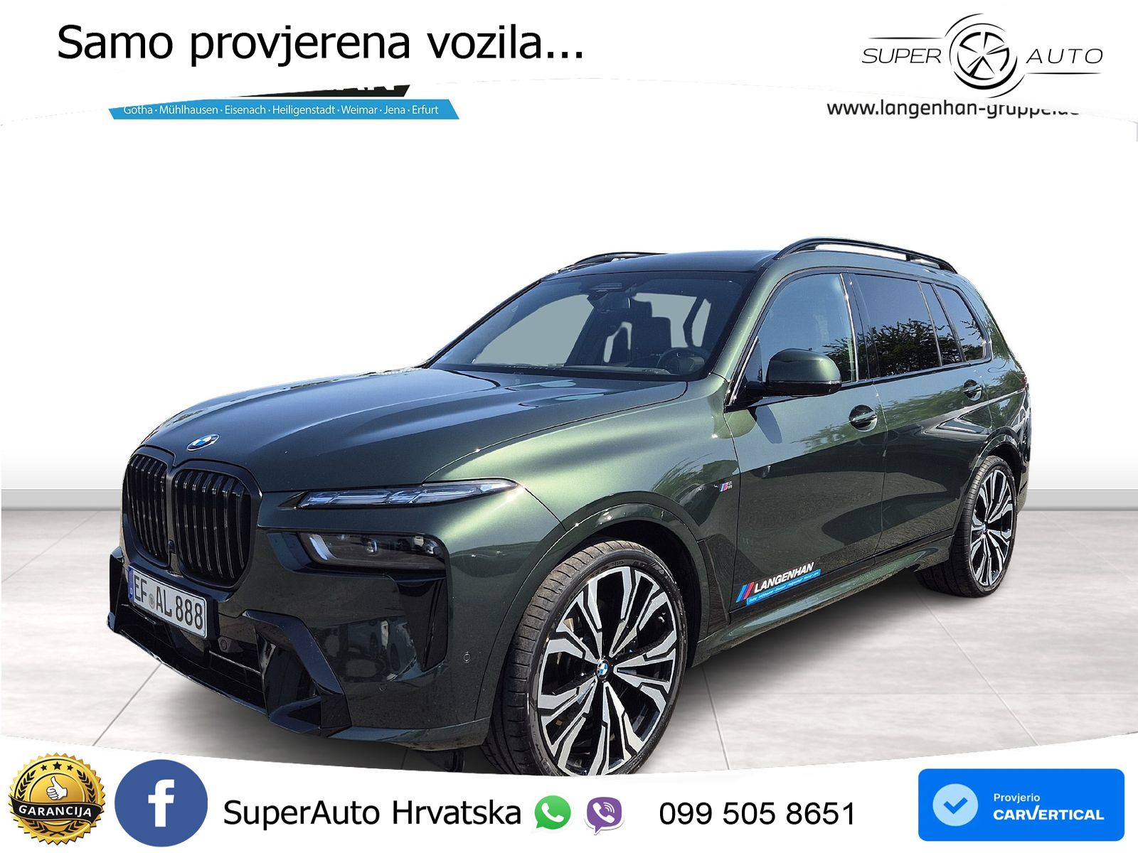BMW X7 40d (352 KS) xDrive Steptronic ZRAČNI+ACC+GR SJED+KAM+PANO
