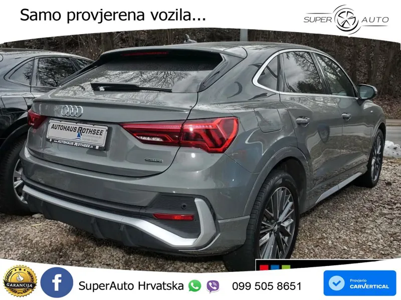 Audi Q3 Sportback 40 TDI (200 KS) quattro S tronic S line LED+GR SJED+ACC