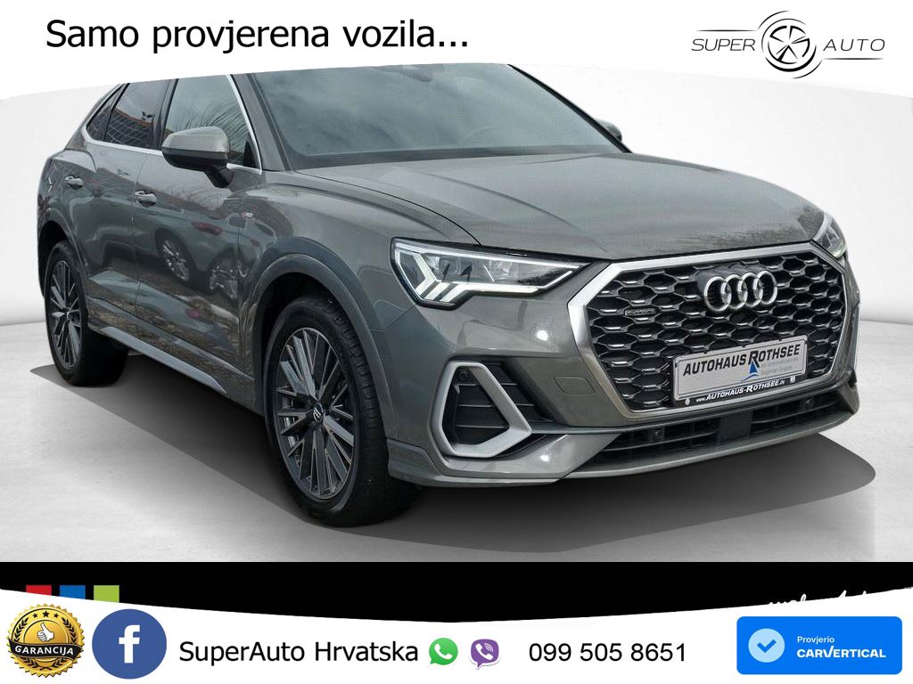 Audi Q3 Sportback 40 TDI (200 KS) quattro S tronic S line LED+GR SJED+ACC