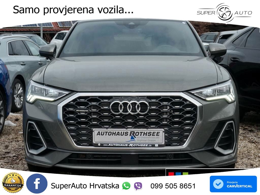 Audi Q3 Sportback 40 TDI (200 KS) quattro S tronic S line LED+GR SJED+ACC