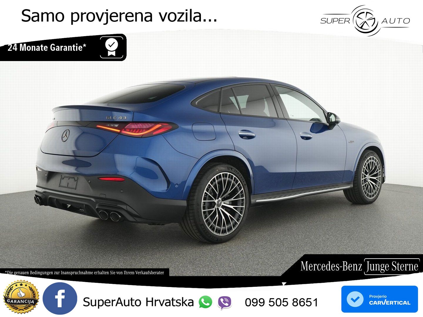Mercedes GLC Coupe AMG GLC 43 (421 KS) 4MATIC AMG SPEEDSHIFT MCT 9G ACC+HEAD+GR SJED+360+PANO